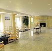 The large and luxurious reception room of the Hotel la Bergerie in Joucas in the Luberon